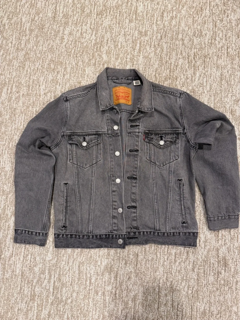 Levi's Black-Gray Denim Trucker Jacket - Men's - Picture 1 of 3
